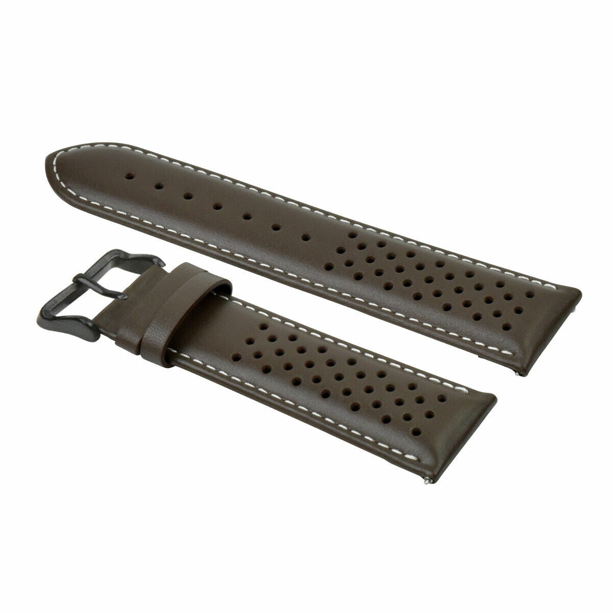 PERFORAT LEATHER WATCH BAND STRAP FOR OMEGA EZ RELEASE - 24MM