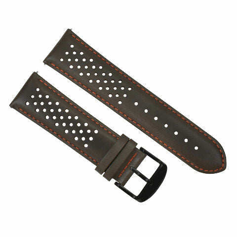 PERFORAT LEATHER WATCH BAND STRAP FOR TISSOT QUIK RELEASE - 21MM