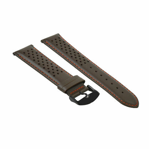 PERFORAT LEATHER WATCH BAND STRAP FOR TISSOT QUIK RELEASE - 21MM