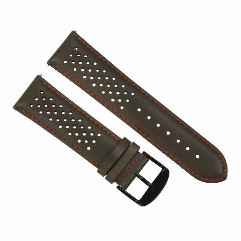18-19-20-21-22-23-24MM PERFORATED LEATHER WATCH BAND STRAP FOR INVICTA EZRELEASE