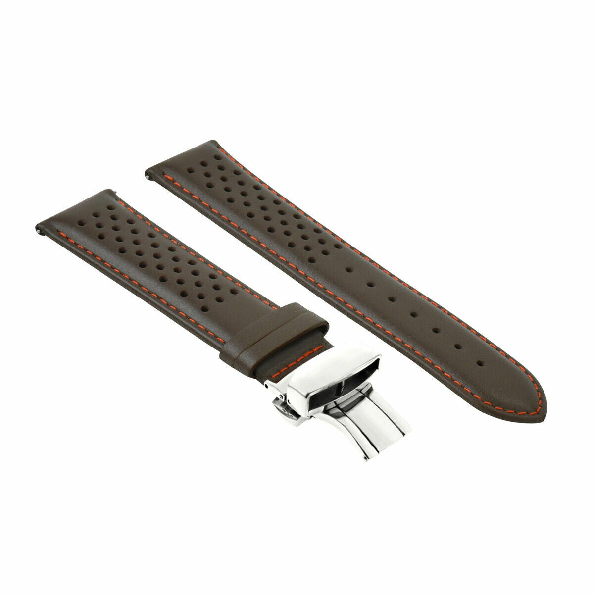 PERFORAT LEATHER WATCH BAND STRAP FOR OMEGA EZ RELEASE - 20MM