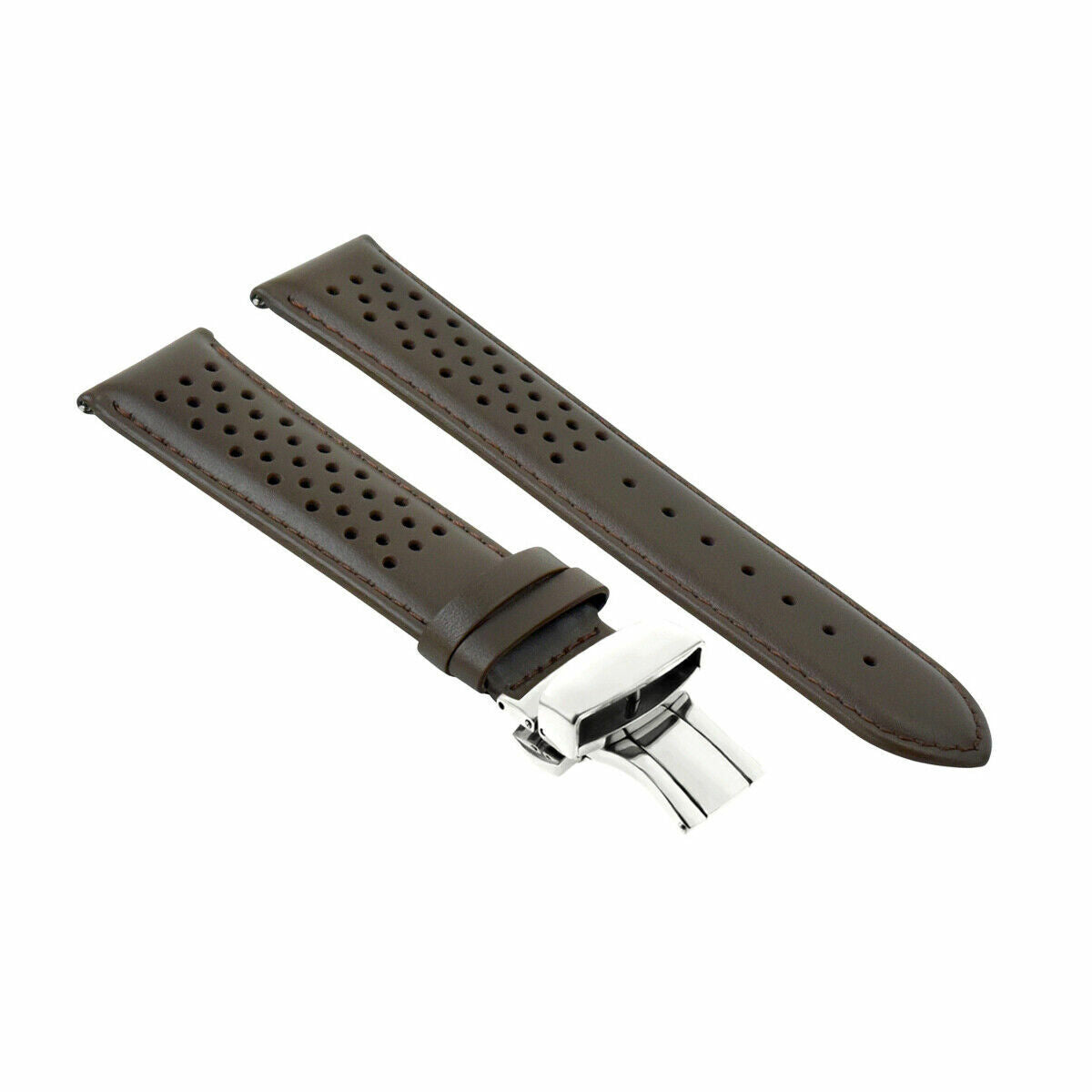 PERFORAT LEATHER WATCH BAND STRAP FOR OMEGA EZ RELEASE - 23MM