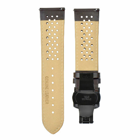 PERFORAT LEATHER WATCH BAND STRAP FOR ROLEX QUICK RELEASE - 22MM