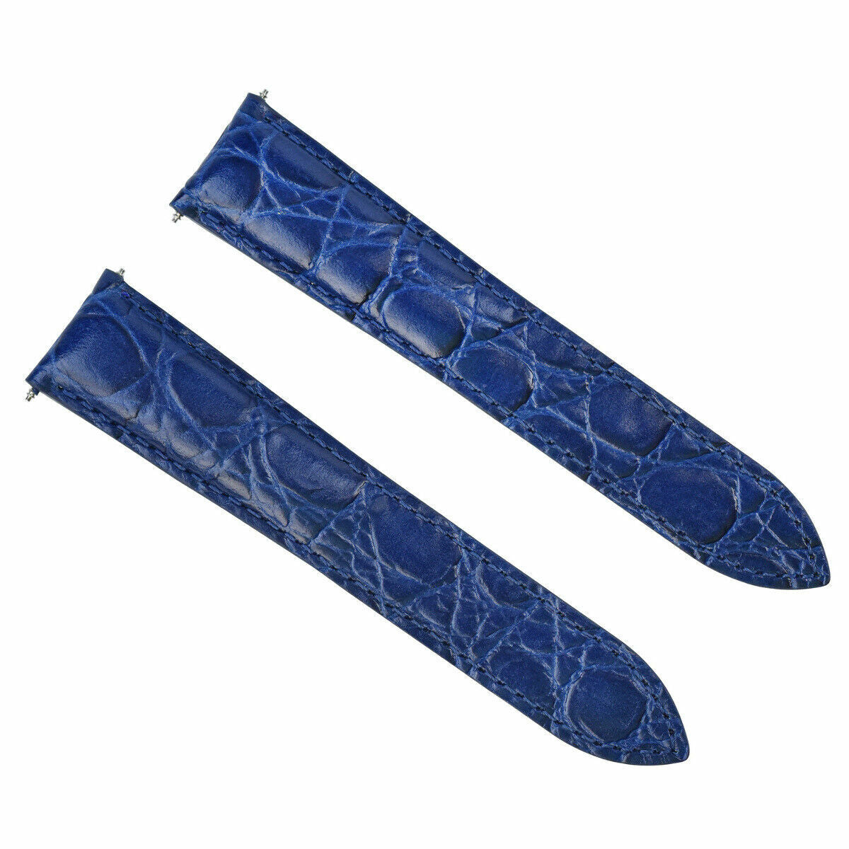 20MM REPLACEMENT LEATHER WATCHBAND STRAP FOR CARTIER SANTOS TANK RONDE SOLO BLUE