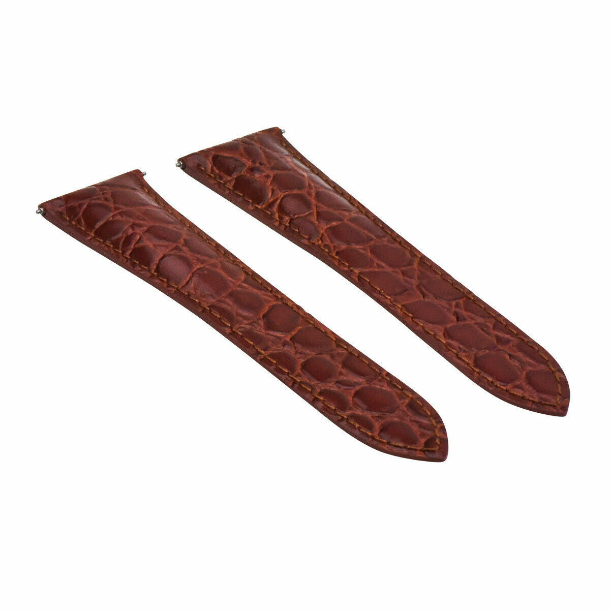 20MM LEATHER WATCHBAND STRAP FOR CARTIER SANTOS TANK RONDE SOLO BURGANDY/BROWN