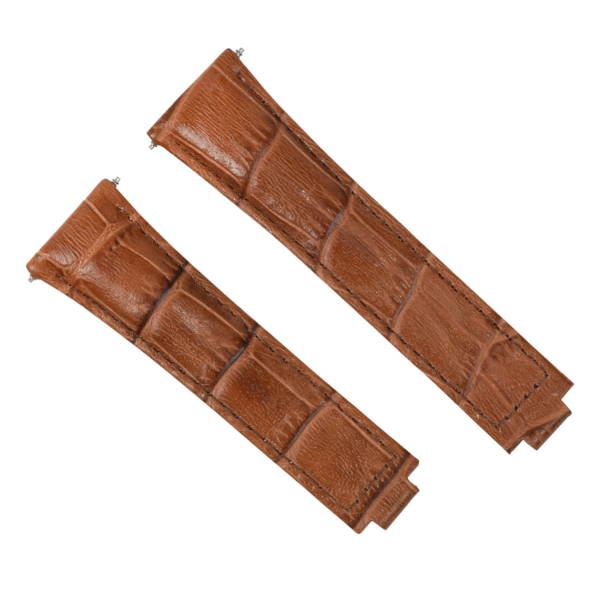 LEATHER WATCHBAND STRAP FOR ROLEX DAYTONA 16518 16519 116520 116523 LONG BROWN