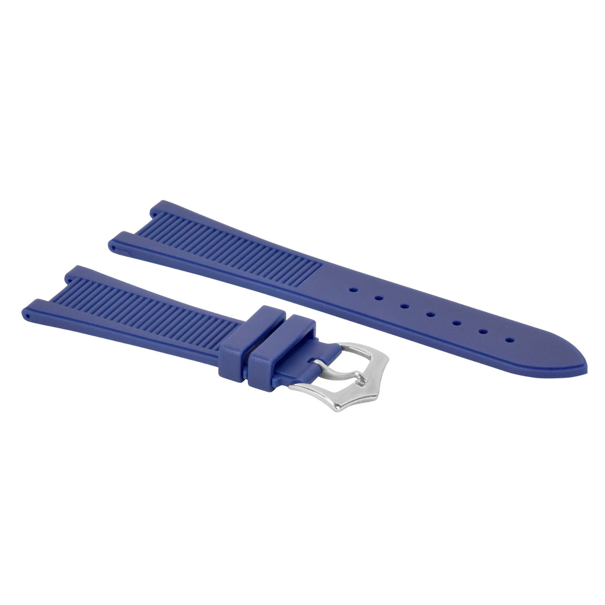 25 x 18 RUBBER WATCH STRAP BAND FOR PATEK PHILLIPE NAUTILUS 5712G/R/A,5980R BLUE