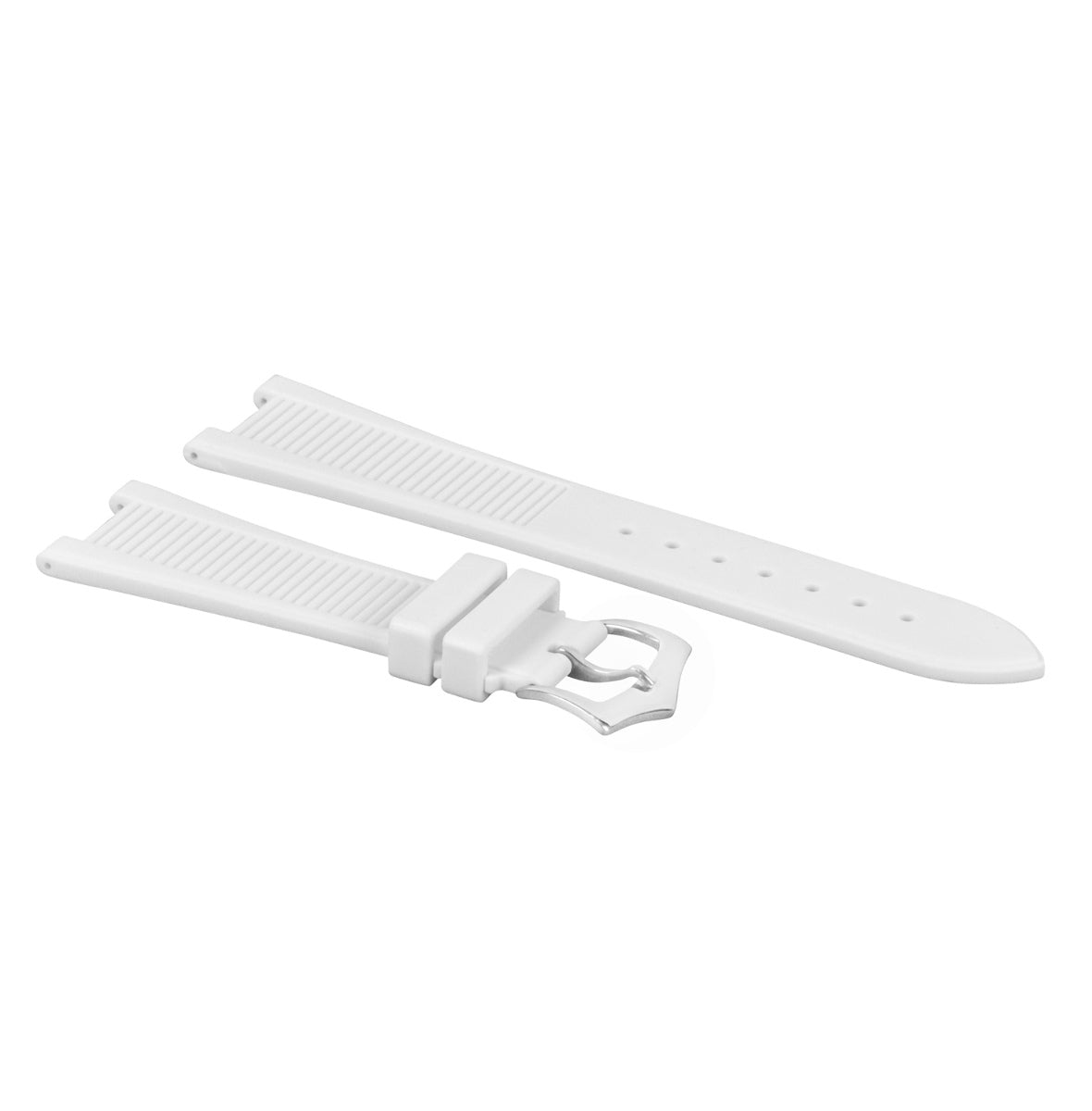 25 x 18 RUBBER WATCH STRAP BAND FOR PATEK PHILLIP NAUTILUS 5712G/R/A,5980R WHITE
