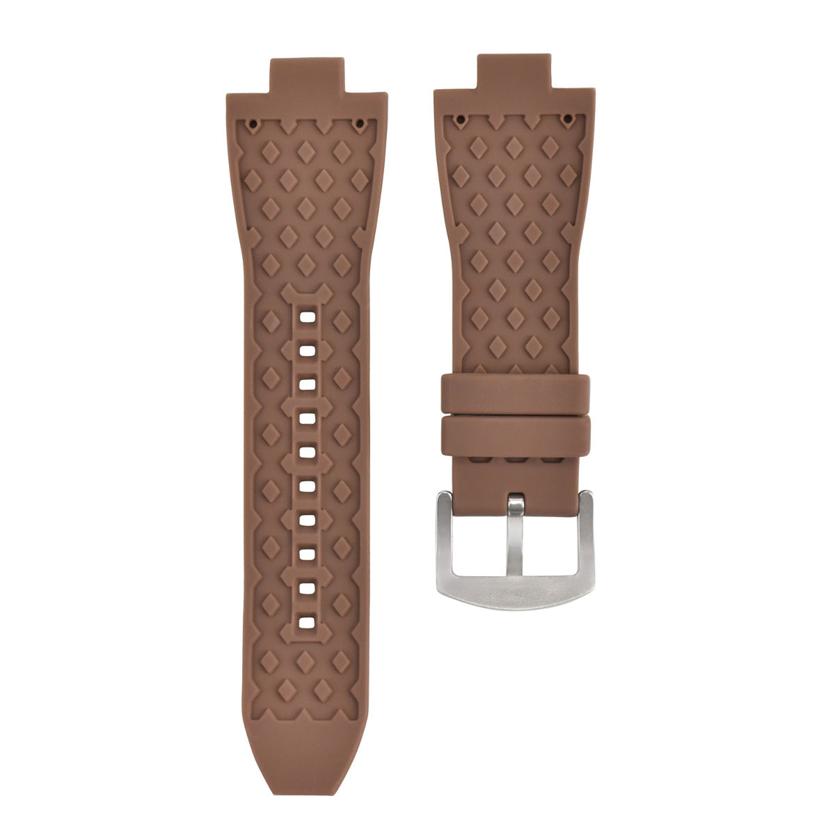 RUBBER WATCHBAND STRAP FOR MICHAEL KOR MK9016 MK8295 MK8511 MK8296 MK8325 BROWN