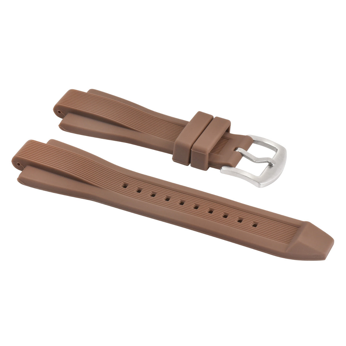 RUBBER WATCHBAND STRAP FOR MICHAEL KOR MK9016 MK8295 MK8511 MK8296 MK8325 BROWN