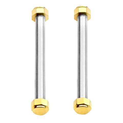 19MM GOLD STRAP SCREW & TUBE PINS FOR MICHAEL KORS MK5128 MK5896 MK5353 MK5354
