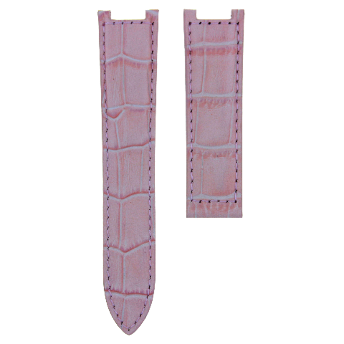 LEATHER WATCH BAND STRAP FOR CARTIER PASHA 2308 2324 2377 2475 WATCH 18MM PINK