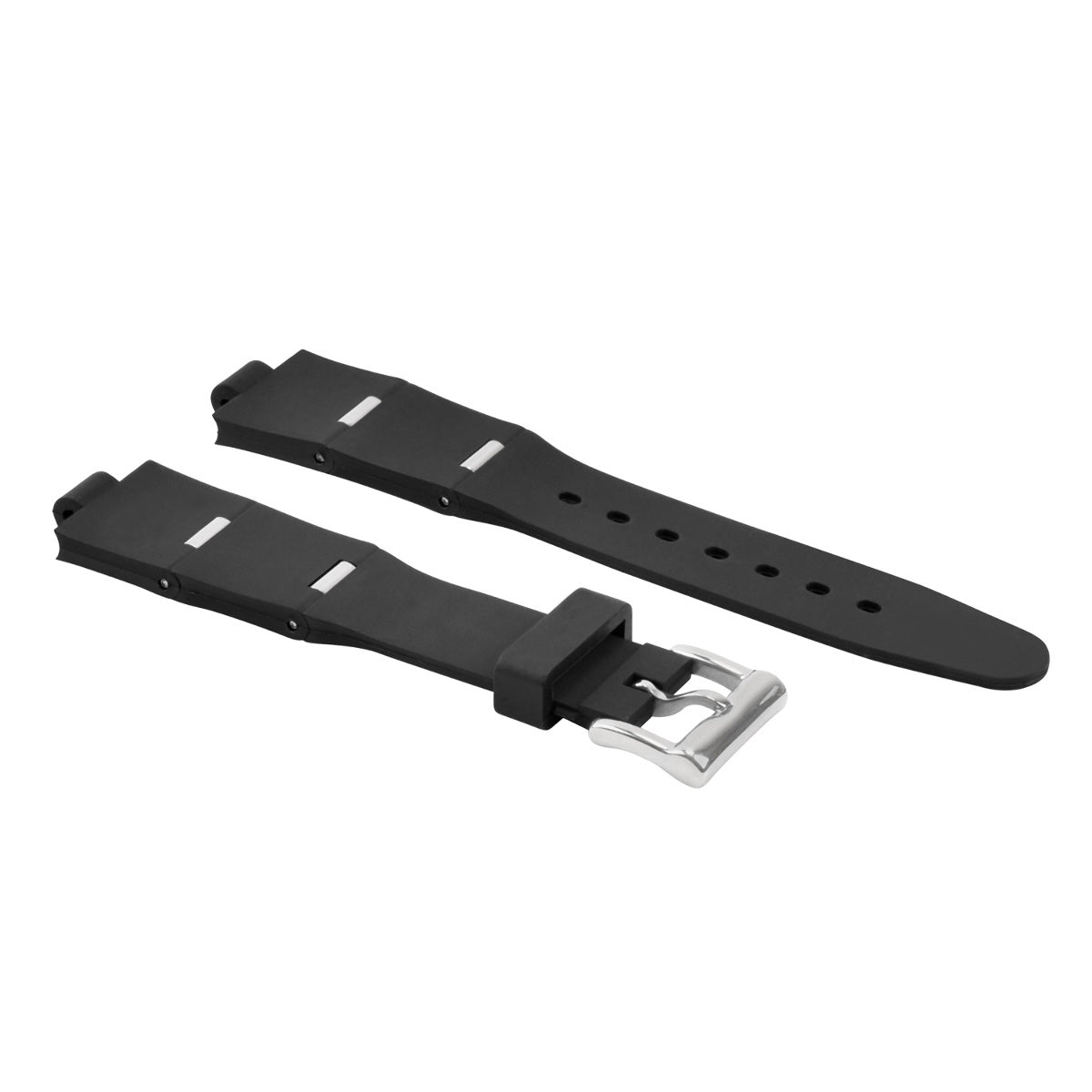 21/8MM BLACK SILICONE RUBBER WATCH BAND BRACELET FITS FOR BVLGARI DIAGONO