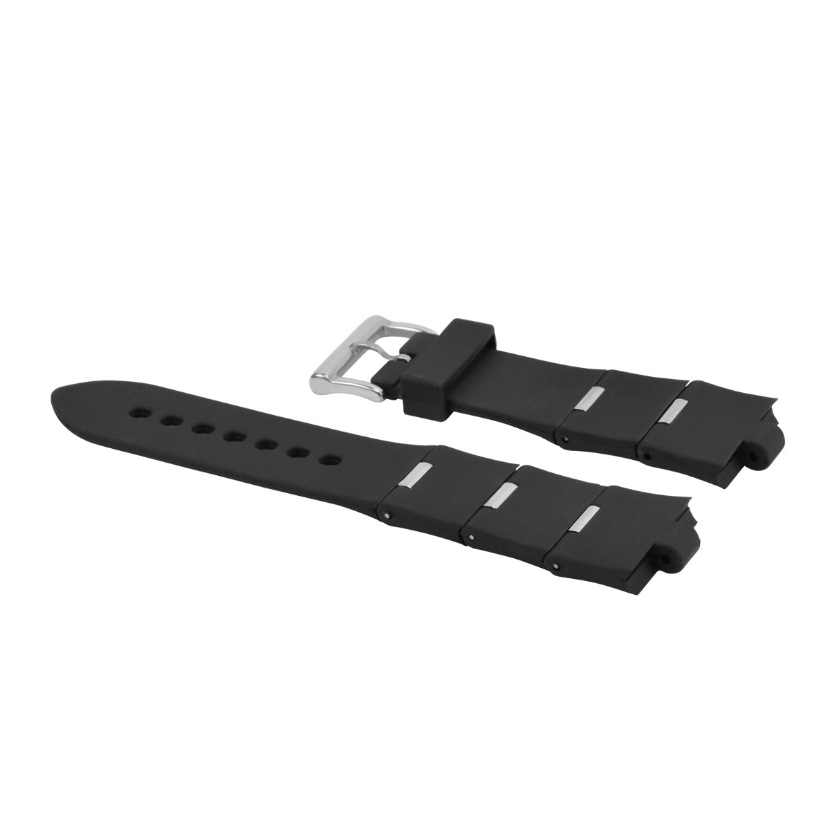 25/8MM BLACK SILICONE RUBBER WATCH BAND BRACELET FITS FOR BVLGARI DIAGONO TOP QY