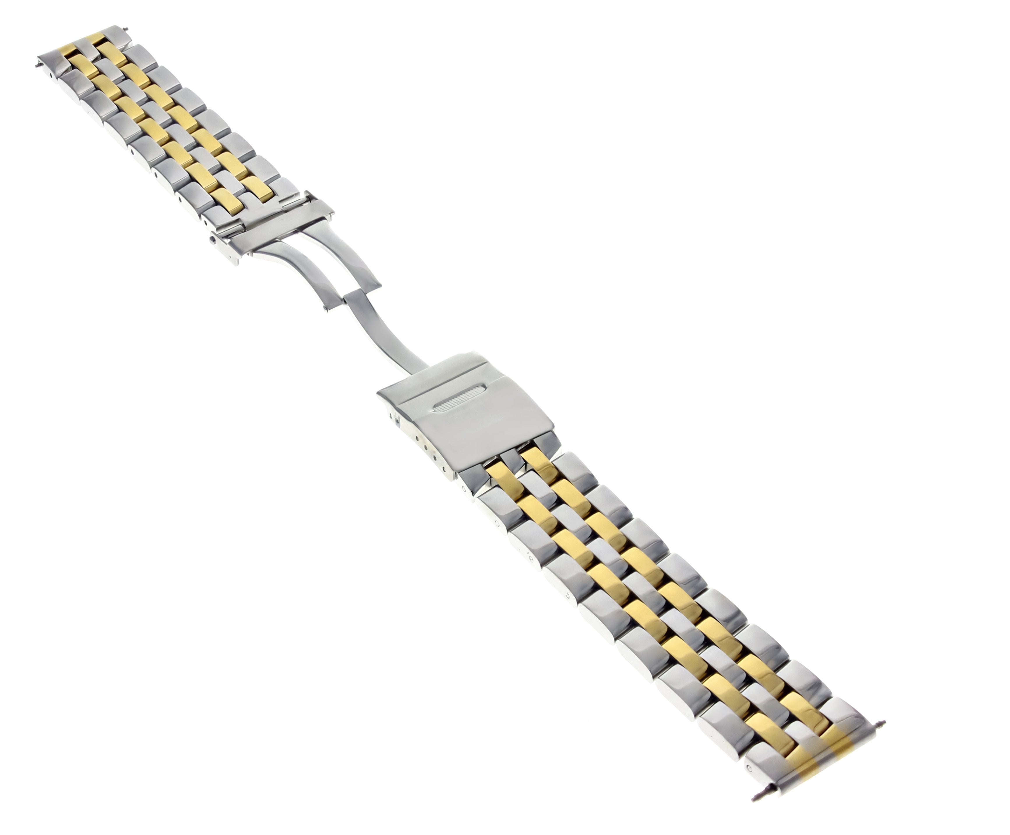 18MM WATCH BAND FOR BREITLING PILOT CHRONOMAT NAVITIMER COLT SUPEROCEAN TWO TONE