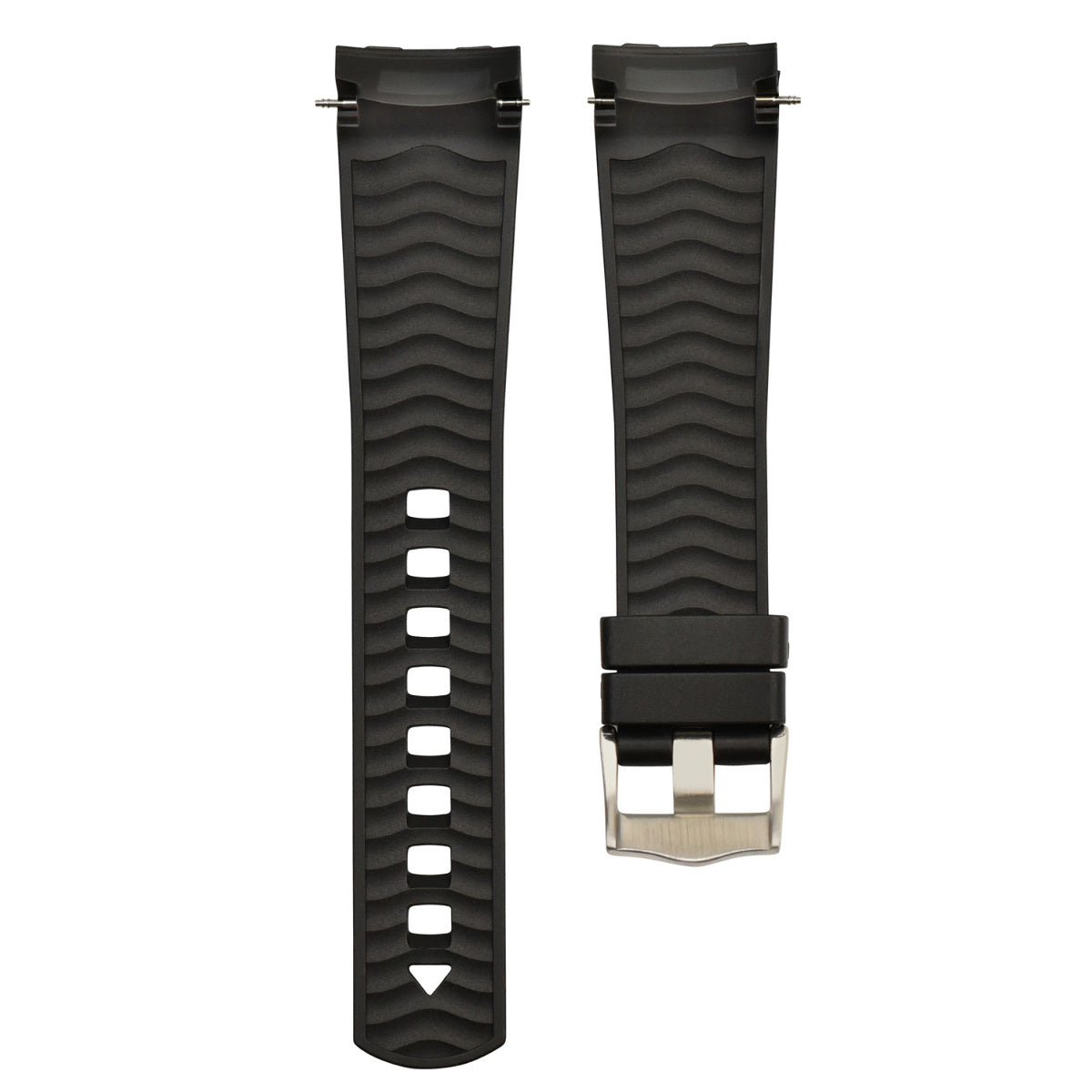 22MM SILICONE RUBBER STRAP FOR OMEGA SEAMASTER 300 BLACK COLOR TOP QUALITY