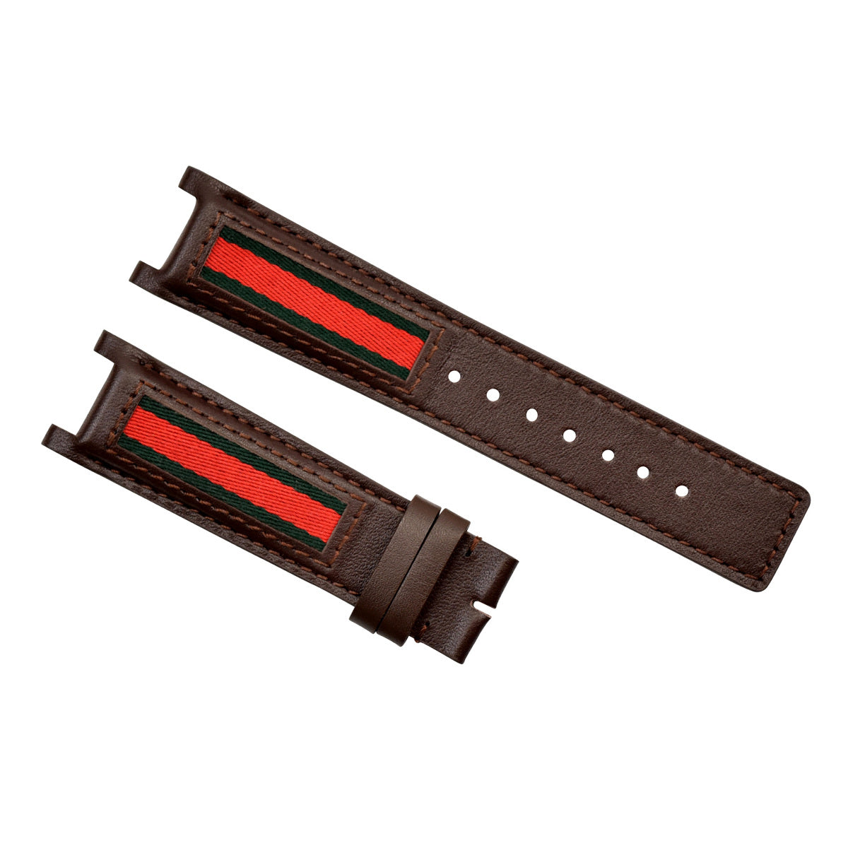 20MM REPLACMENT LEATHER WATCH STRAP BAND FOR GUCCI YA13309 WATCH BROWN TOP QLTY