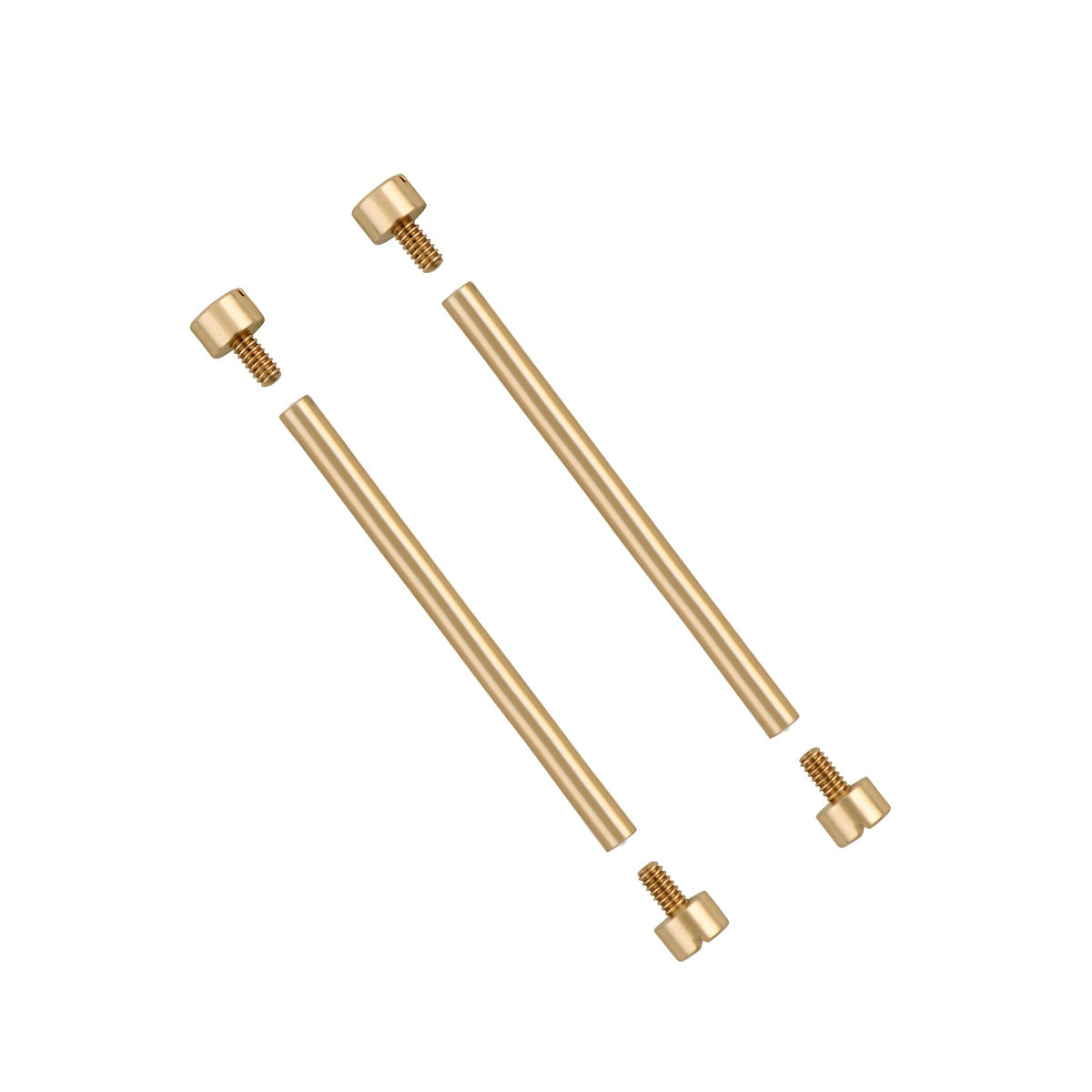 2 + 4 SCREW & TUBE (PINS ) IN 27MM WATCH STRAP GOLD COLOR