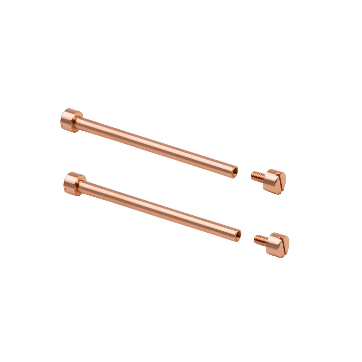 2 + 4 SCREW & TUBE (PINS) IN 27MM WATCH STRAP  ROSE GOLD