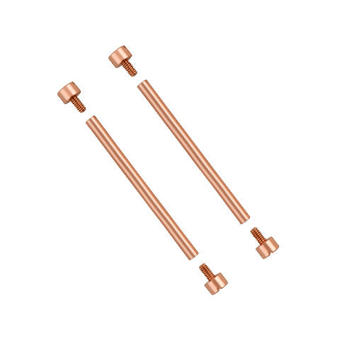 2 + 4 SCREW & TUBE (PINS) IN 27MM WATCH STRAP  ROSE GOLD
