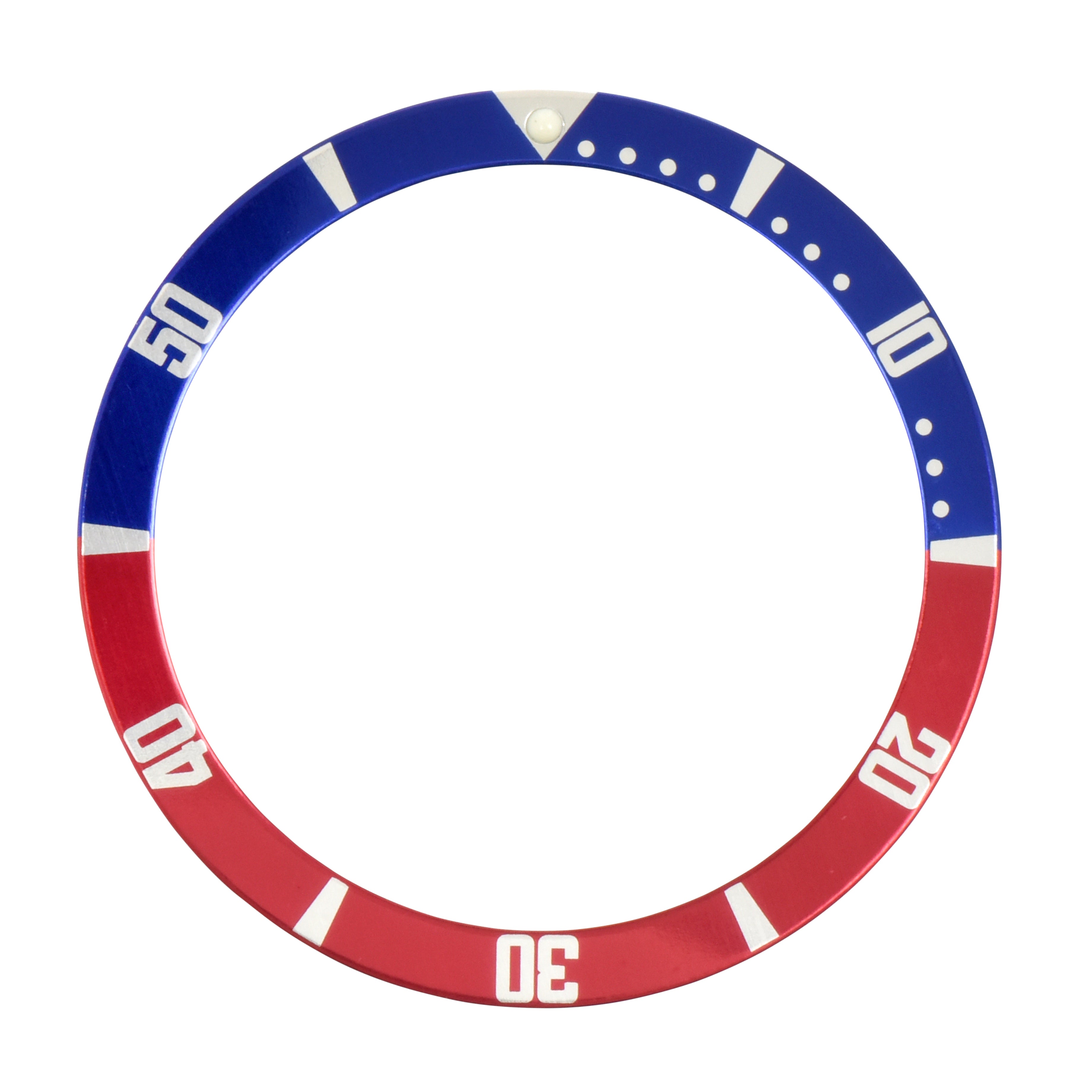 REPLACEMENT BEZEL INSERT BLUE/RED FOR WATCH 38MM X 31.50MM