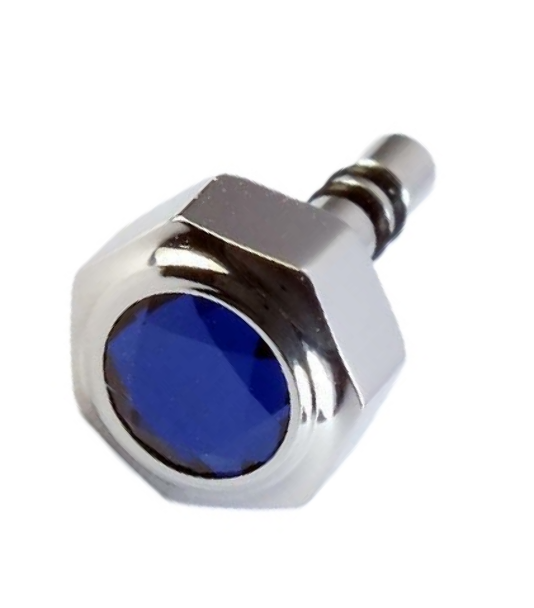 6.3MM WATCH CROWN FOR CALIBRE DE CARTIER  SANTOS STAINLESS STEEL  SAPPHIRE STONE