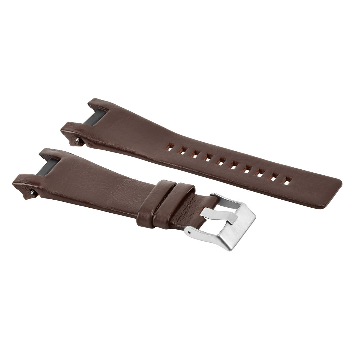 32MM NOTCHED LEATHER WATCH BAND STRAP FOR DIESEL DZ1216 DZ1273 DZ4246 WATCH BROWN