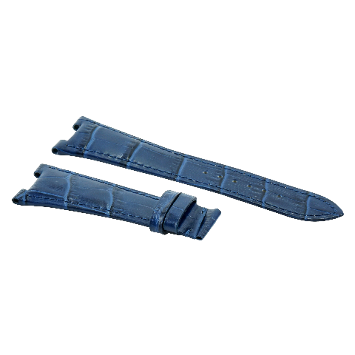 25X18MM LEATHER WATCH BAND STRAP FOR PATEK PHILLIPE NAUTILUS 5711/5712G BLUE