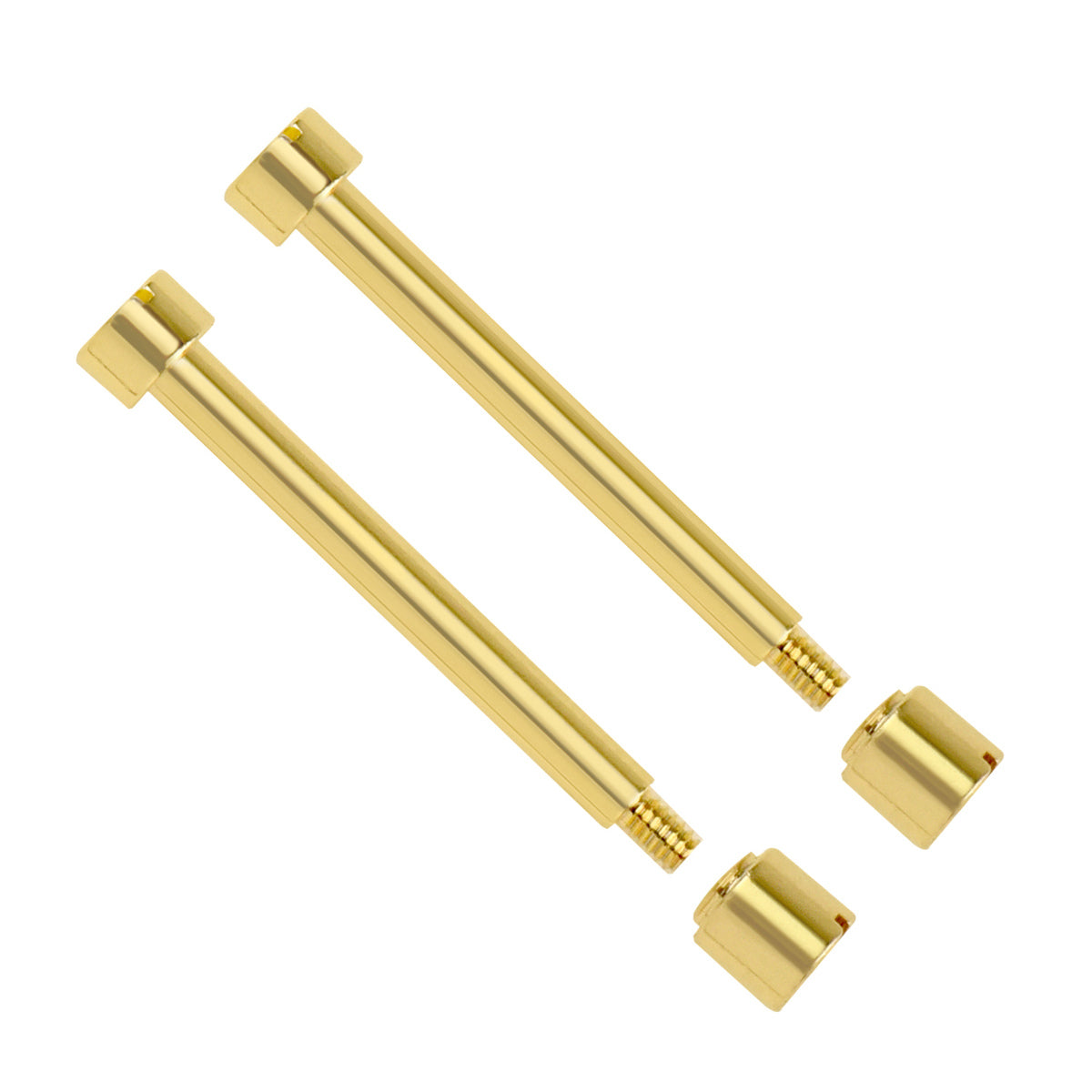 2 WATCH SCREW TUBE FOR 38MM BVLGARI BULGARI DIAGONO LCV38 WATCH BAND LINK GOLD