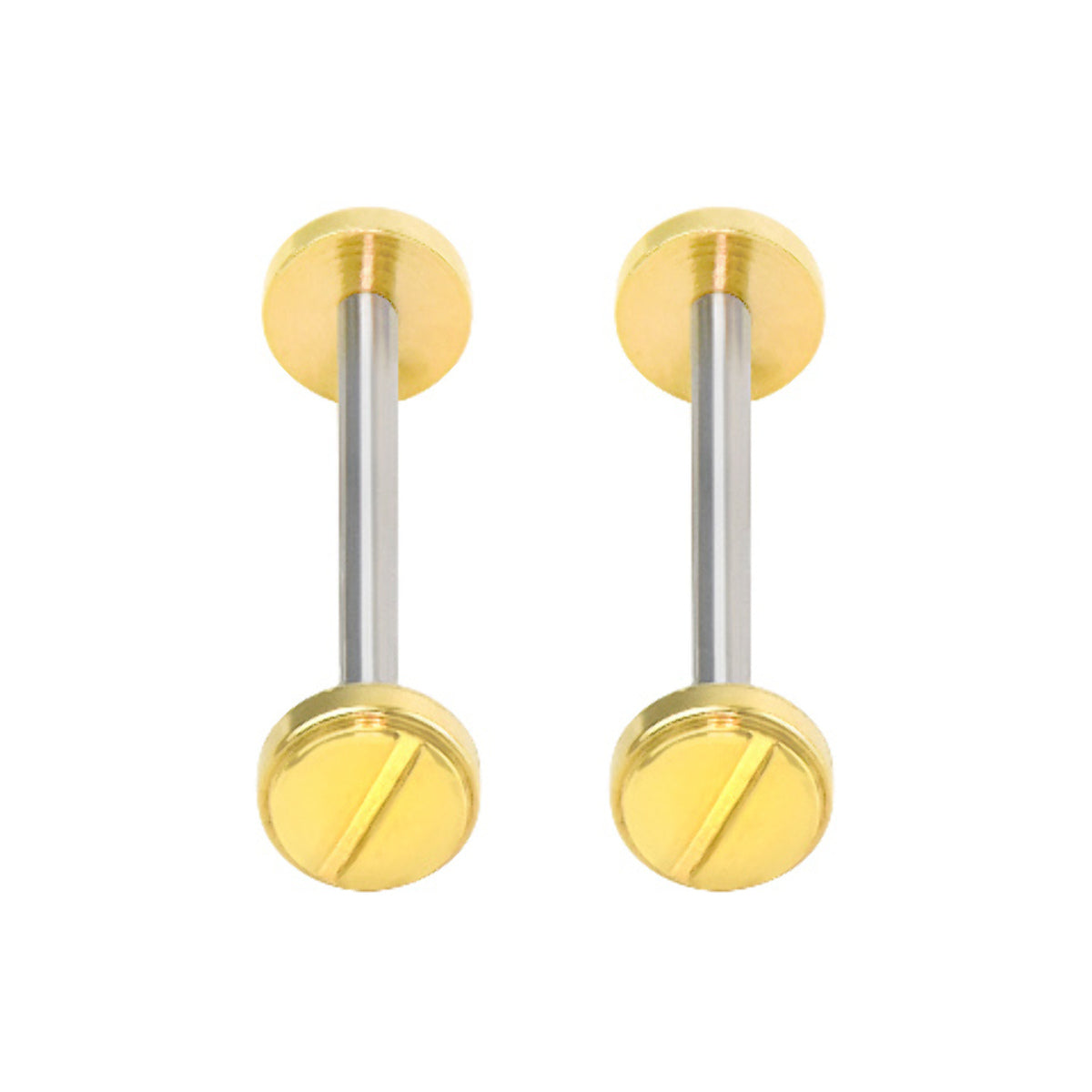 22MM-24MM REPLACEMENT WATCH TUBES & SCREWS FOR VERSACE V-RACE VC23C80D, Gold, view 3