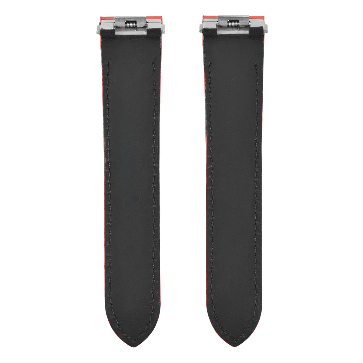 19-20MM LEATHER STRAP FOR CARTIER ROADSTER QUICK RELEASE ( SMOOTH WITH BUMPS ), Red, view 4