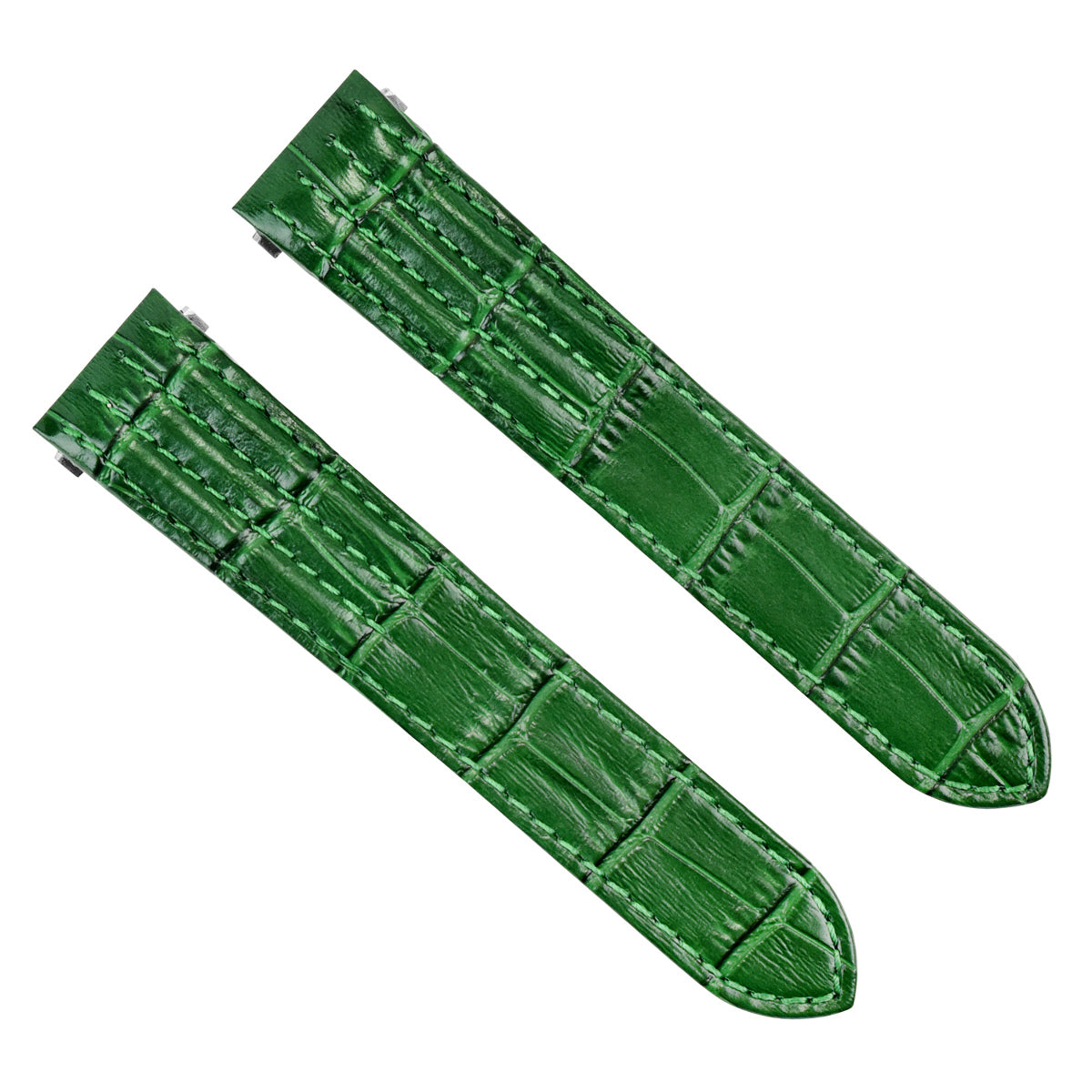 19MM LEATHER WATCH STRAP BAND FOR CARTIER ROADSTER 2510 2524 3312 RELEASE GREEN