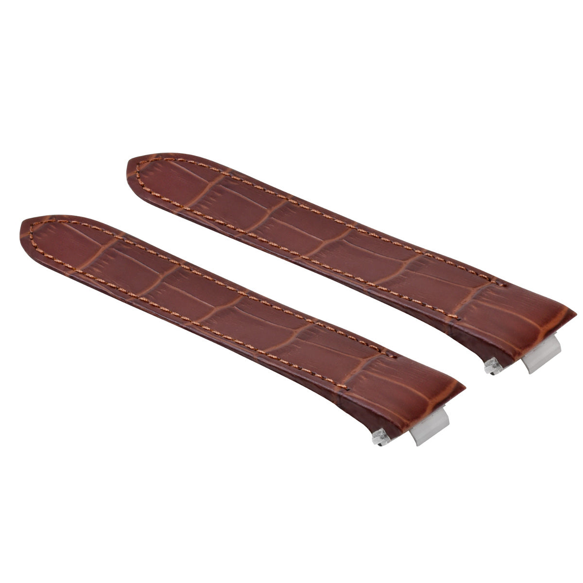 19MM LEATHER WATCH STRAP BAND FOR CARTIER ROADSTER 2510 2524 3312 RELEASE BROWN