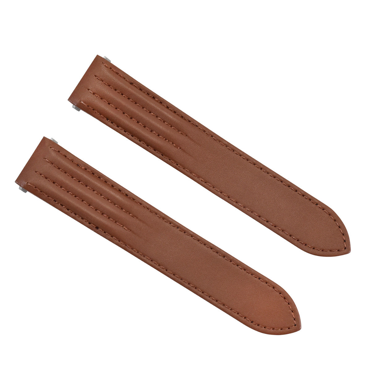 19MM LEATHER WATCH STRAP BAND FOR CARTIER ROADSTER 2510 2524 3312 RELEASE BROWN