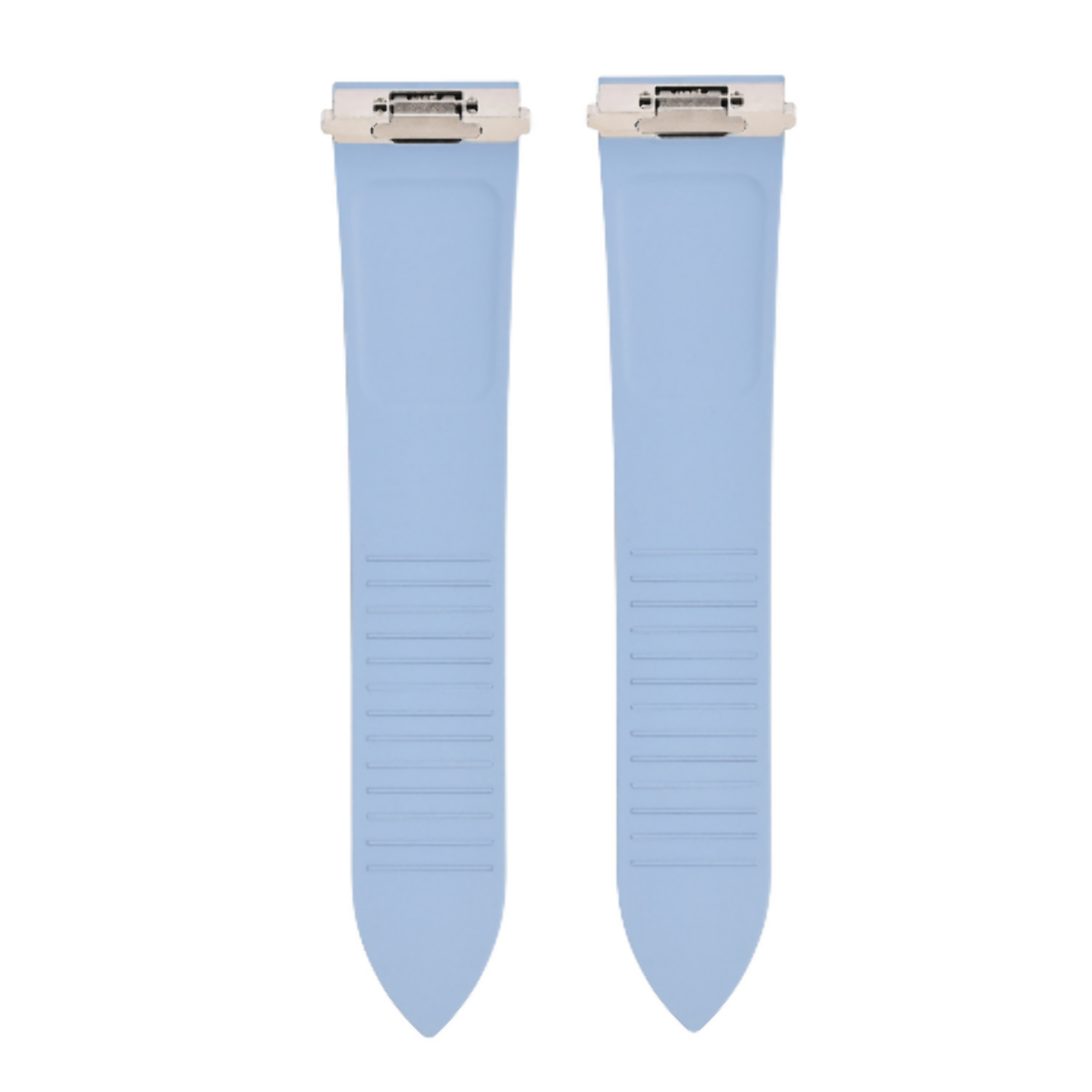 21MM RUBBER WATCH STRAP BAND FOR CARTIER SANTOS WSSA0018 QUICK RELEASE SKY BLUE