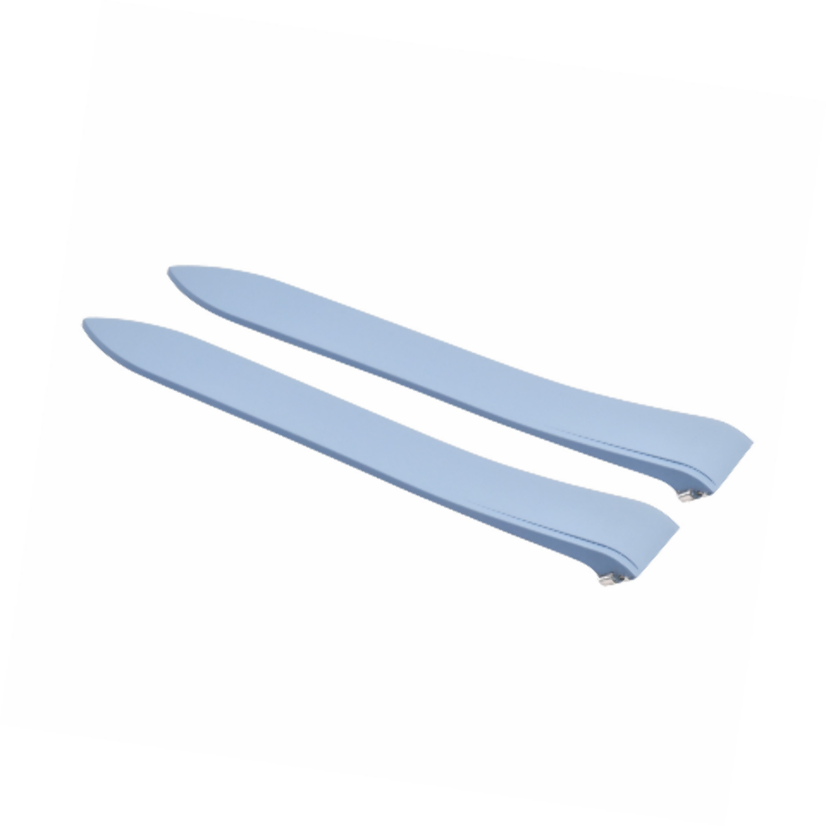 21MM SILICON RUBBER WATCH BAND STRAP FOR CARTIER SANTOS WSSA0018 QUICK RELEASE, Light Blue, front view