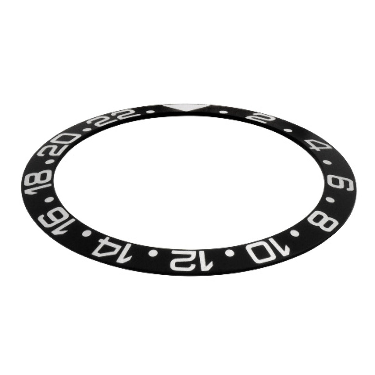 BEZEL INSERT ALUMINUM FOR ROLEX GMT MASTER II 116710 116713 116710LN BLACK