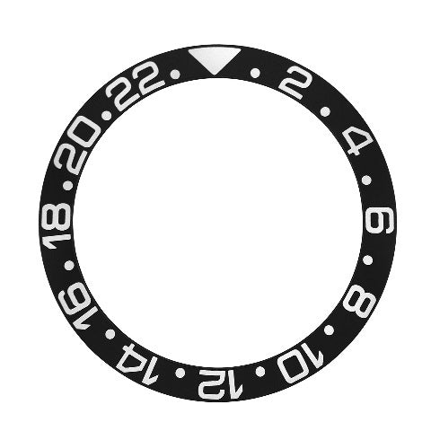 BEZEL INSERT ALUMINUM FOR ROLEX GMT MASTER II 116710 116713 116710LN BLACK