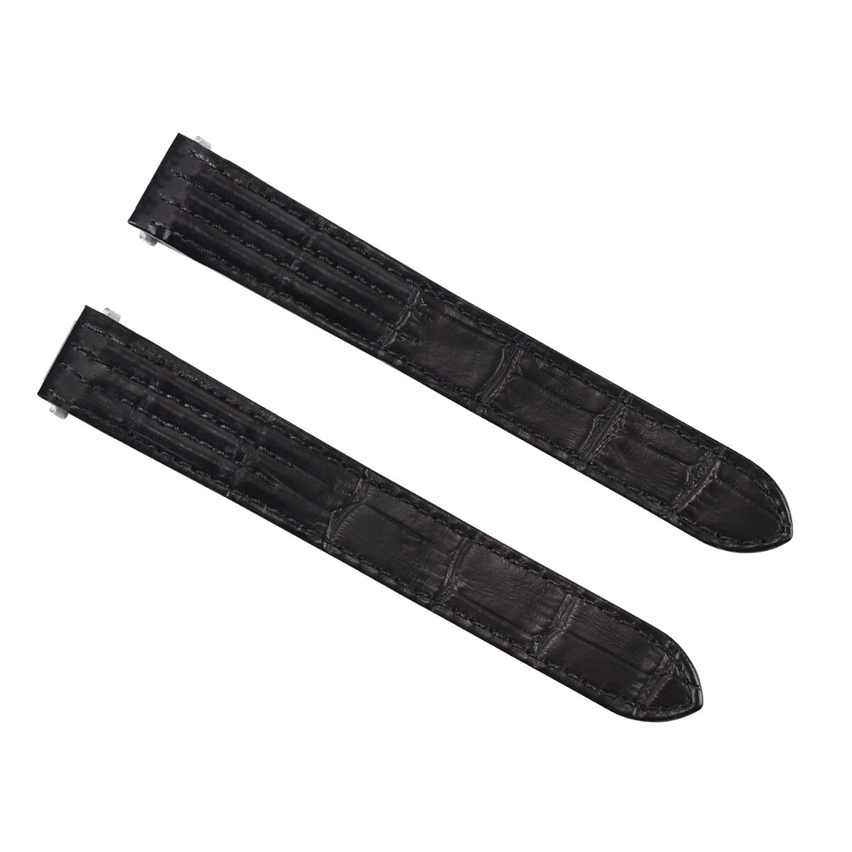 15MM LEATHER WATCH STRAP BAND FOR CARTIER ROADSTER 2675 2723 QUICK RELEASE LADY, Black, view 2
