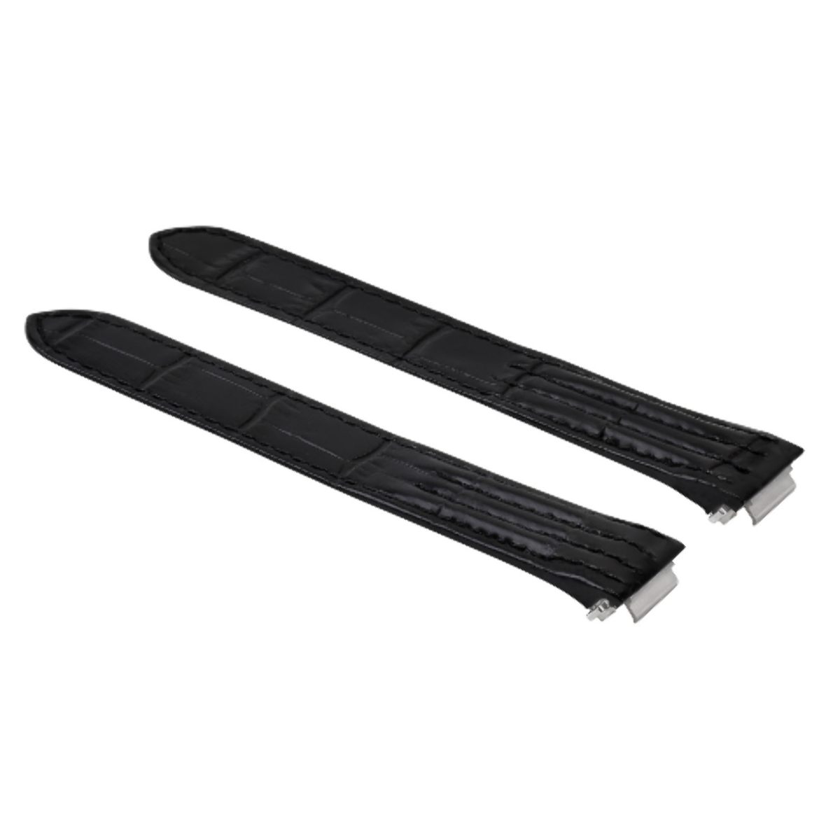 15MM LEATHER WATCH STRAP BAND FOR LADY CARTIER ROADSTER 2675 2723 QUICK RE BLACK