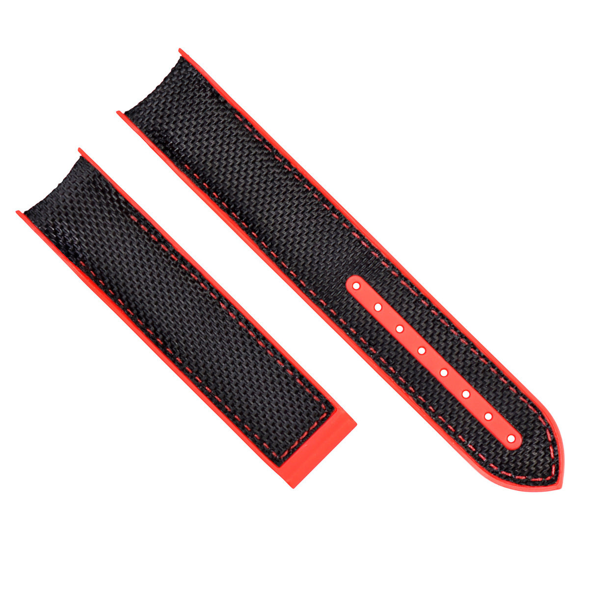 20MM NYLON RUBBER WATCH BAND STRAP FOR OMEGA SEAMASTER 300 PLANET BLACK R