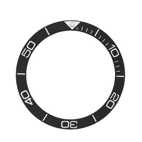 CERAMIC INSERT FOR OMEGA SEAMASTER PROFESSIONAL 38.5MM X 31.30MM WATCH BLACK