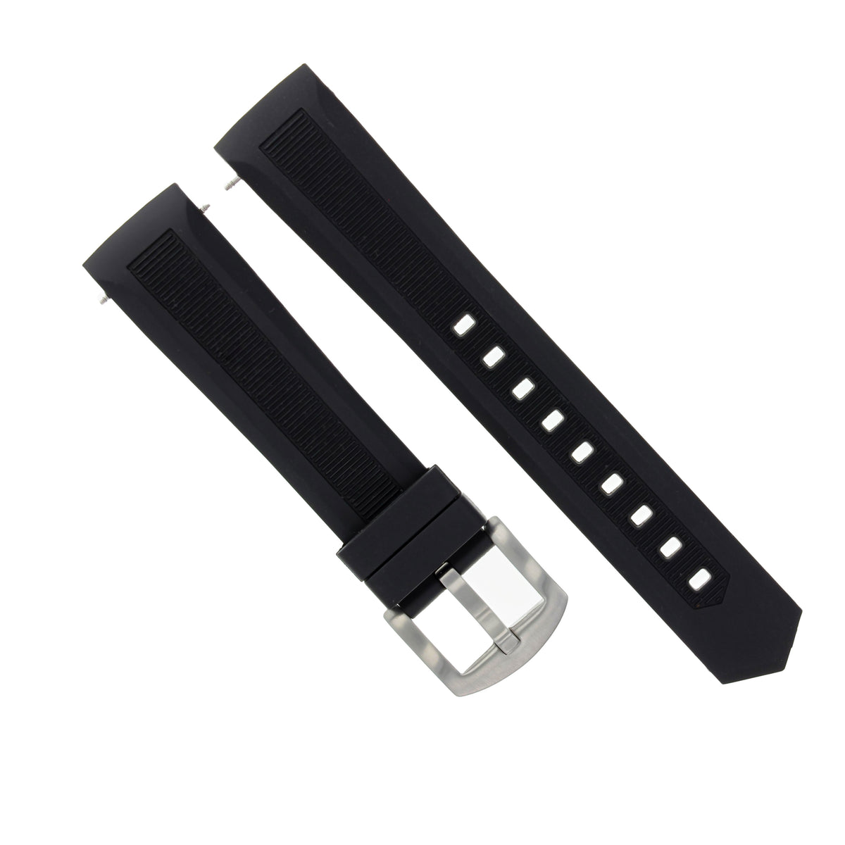 20mm Black Rubber Strap For TAG Heuer 300 Aquaracer CAF2010 & WAY111Z - Ewatchparts