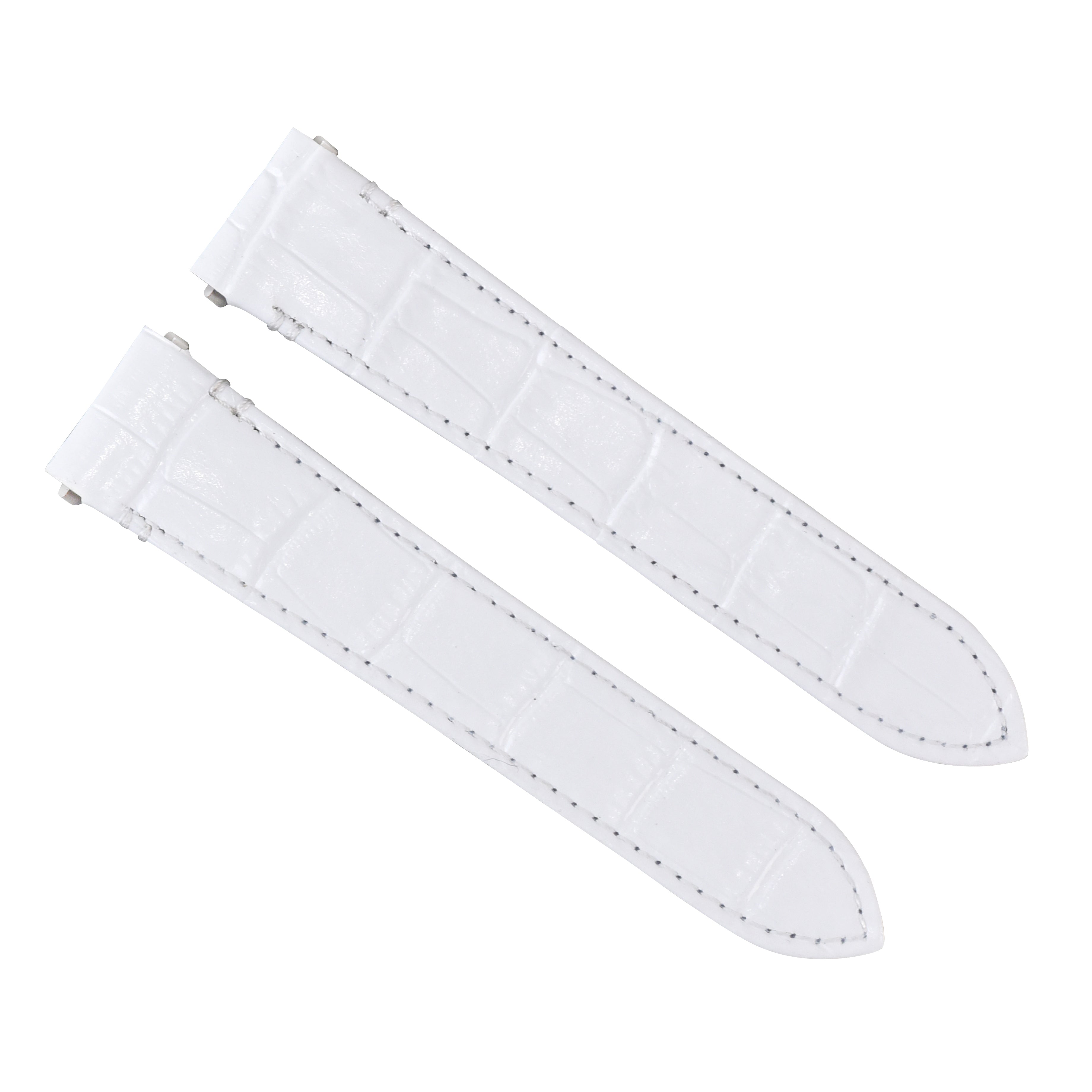 21MM LEATHER WATCH STRAP BAND FOR CARTIER SANTOS WSSA0018 QUICK RELEASE WHITE