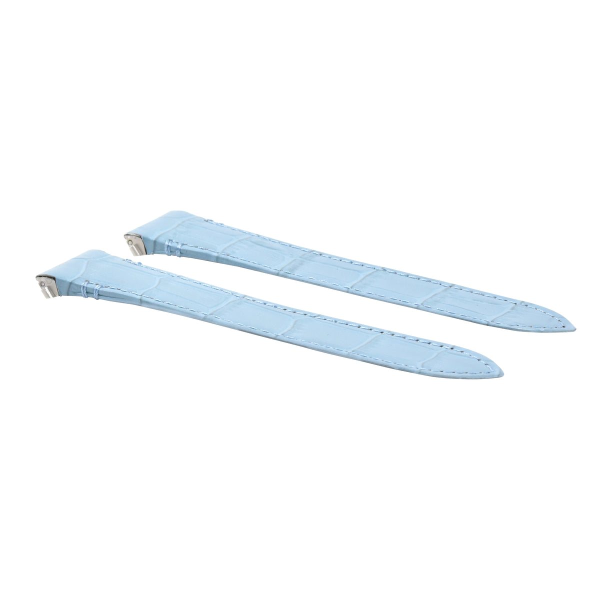 21MM LEATHER WATCH BAND STRAP FOR CARTIER SANTOS WSSA0018 QUICK RELEASE, Light Blue, view 3