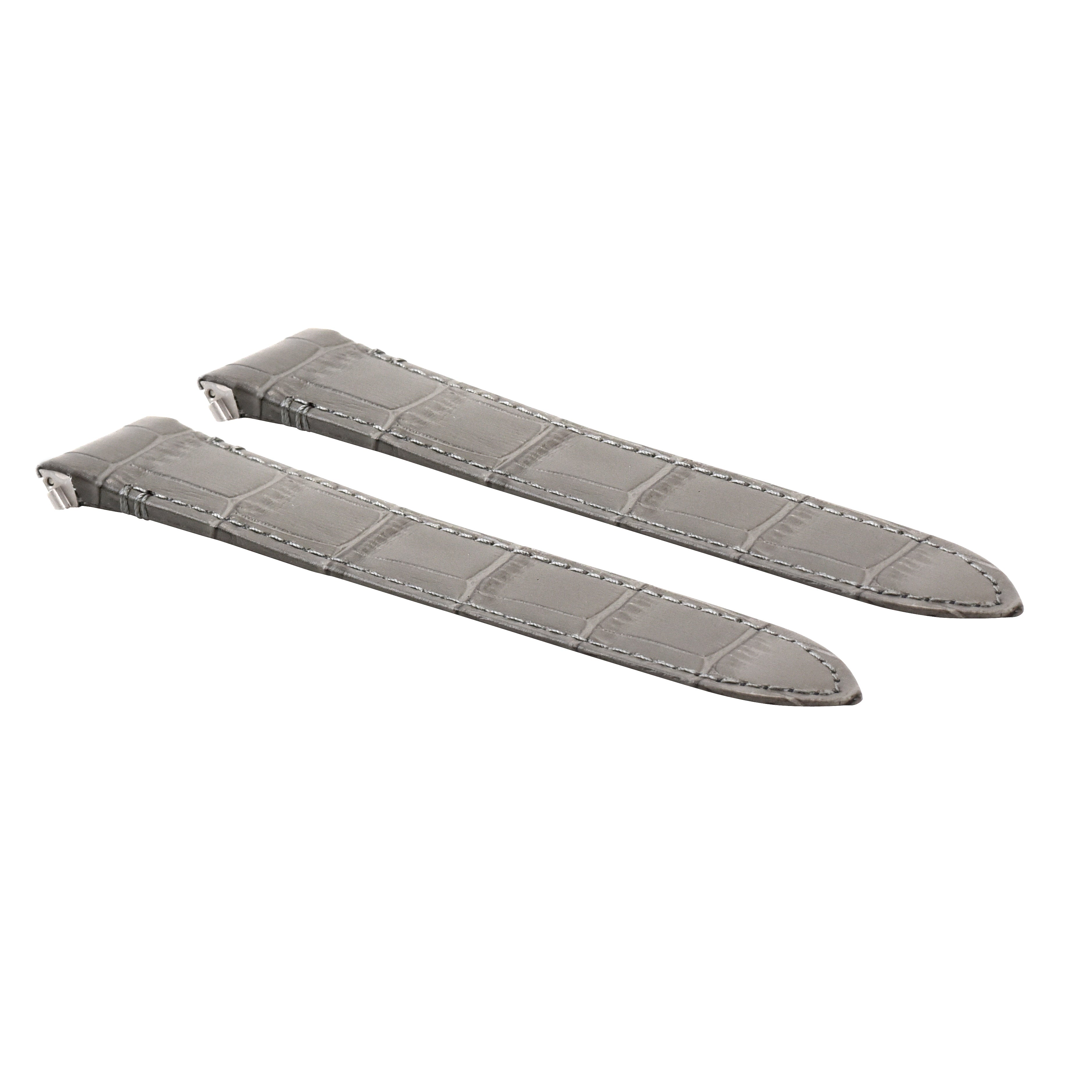 21MM LEATHER WATCH STRAP BAND FOR CARTIER SANTOS WSSA0018 QUICK RELEASE GRAY