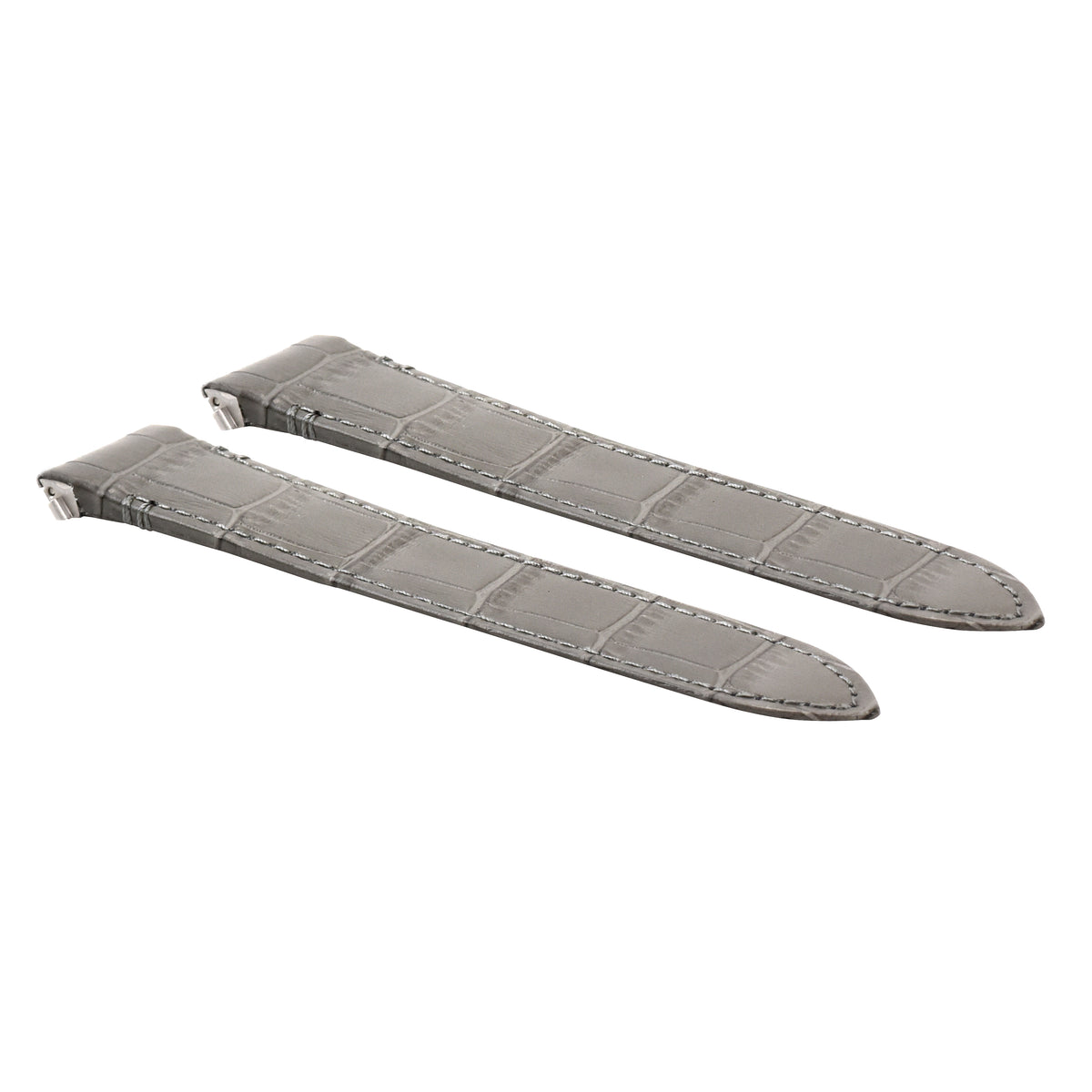 21MM LEATHER WATCH BAND STRAP FOR CARTIER SANTOS WSSA0018 QUICK RELEASE, Gray, view 3