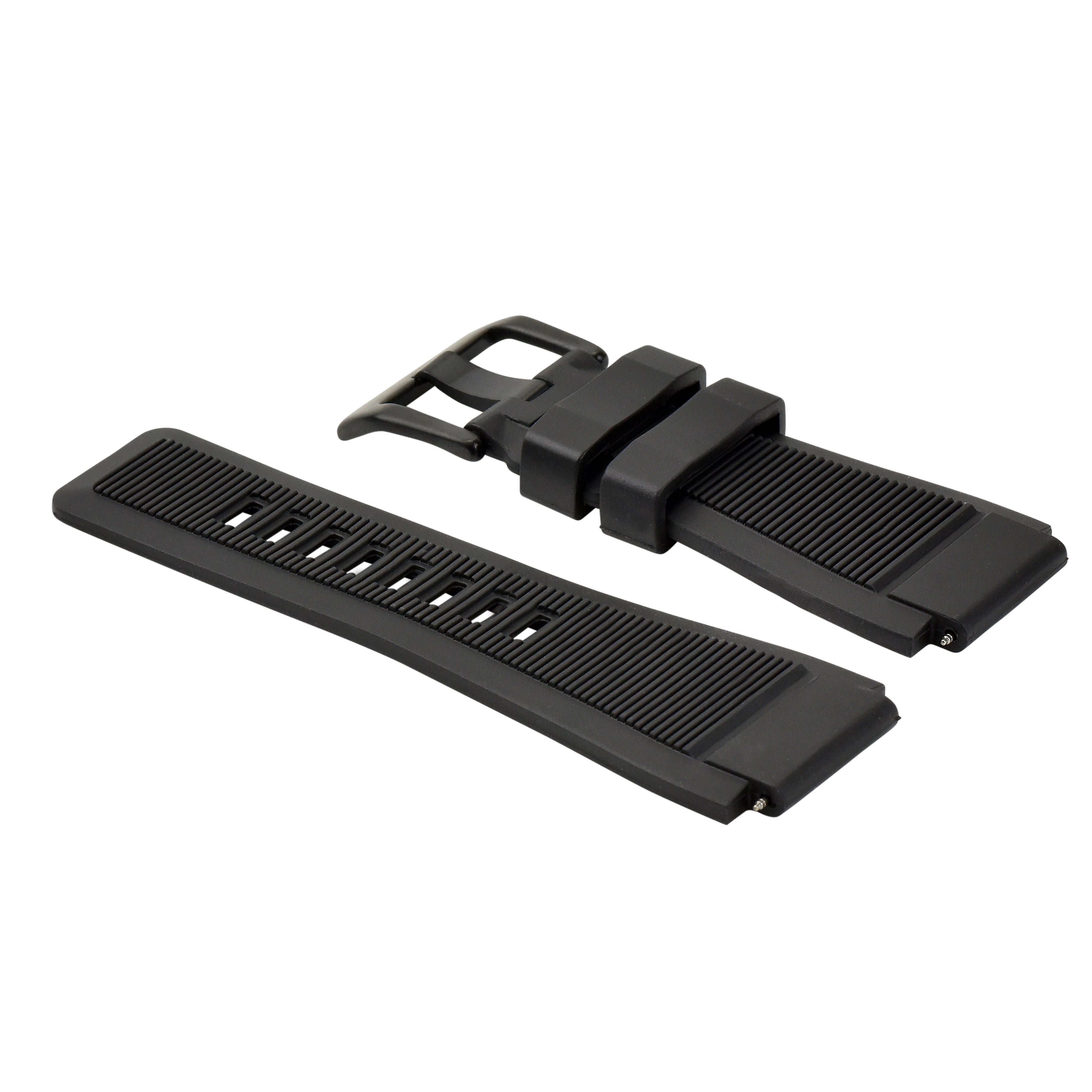 SILICONE RUBBER WATCH BAND STRAP FOR BELL & ROSS BR-X1 BR-01 BR-03 24MM BLACK