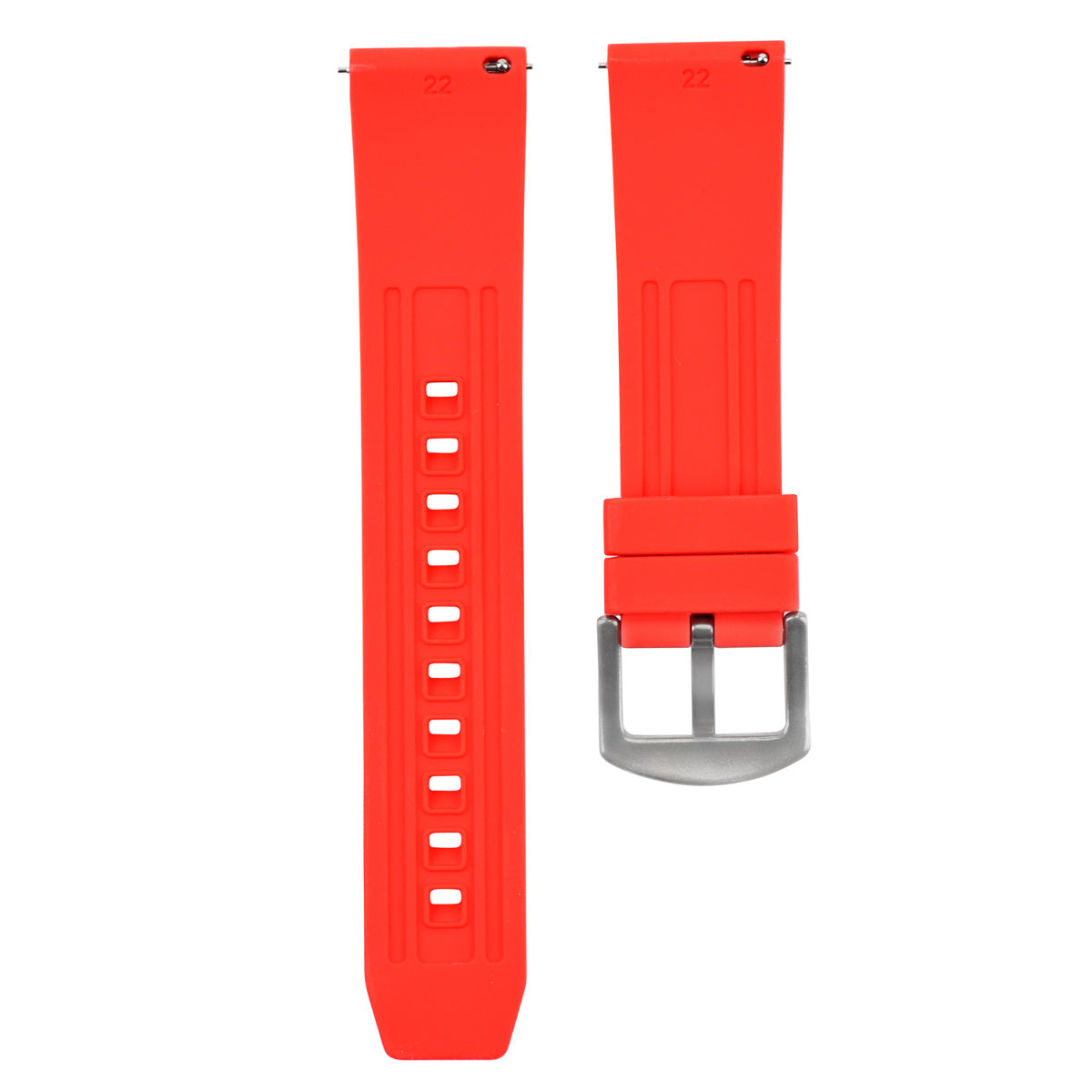 22MM RUBBER STRAP WATCH BAND FOR CITIZEN PROMASTER BJ2169-08E BJ2169-88E RED