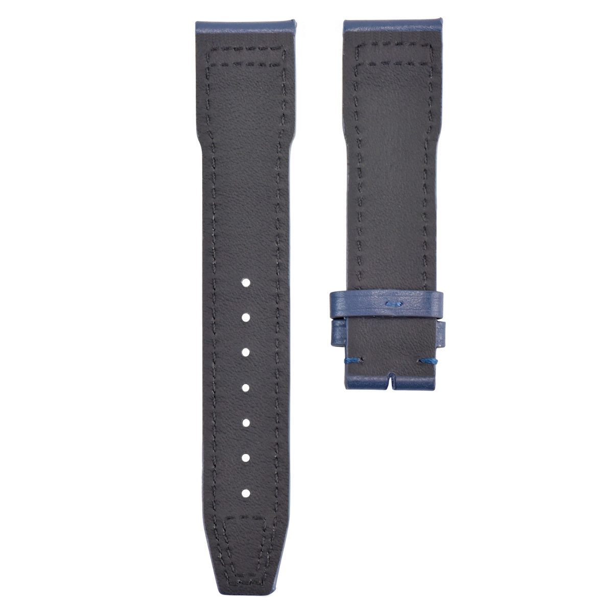 20MM LEATHER WATCH BAND STRAP FOR IWC PILOT TOP GUN  PORTUGUESE SPITFIRE  BLUE